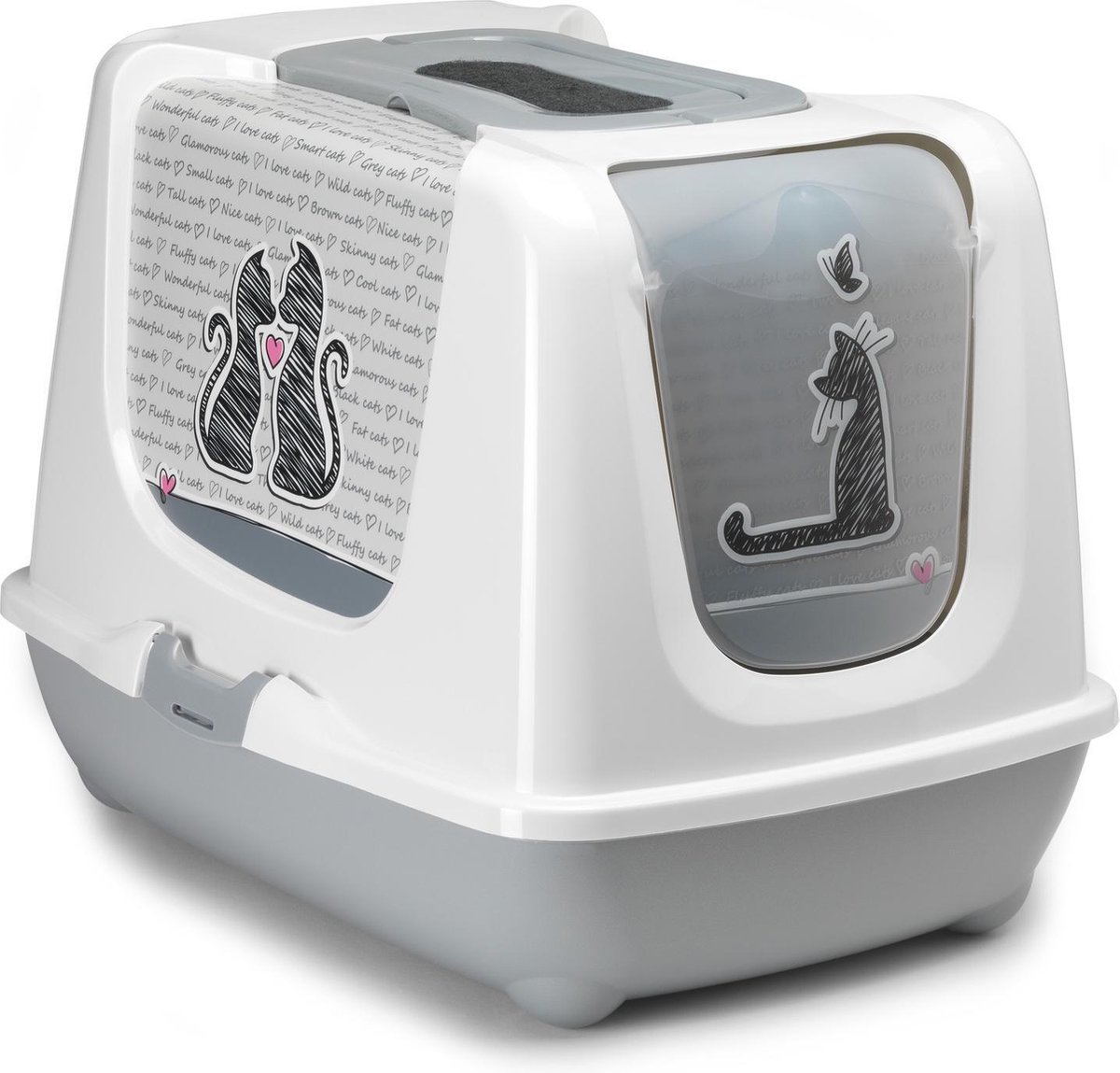 Moderna Trendy Cat Jumbo Cats in Love закрытый туалет для кошек 57,4х44,8х42,7 см (245026) Moderna Trendy Cat Jumbo Cats in Love закрытый туалет для кошек 57,4х44,8х42,7 см (245026)